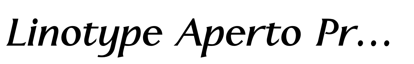 Linotype Aperto Pro Bold Italic